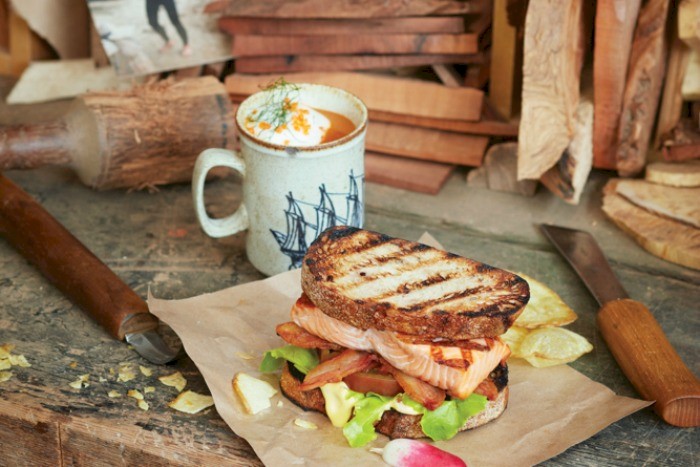Crab Cappucino and Salmon BLT